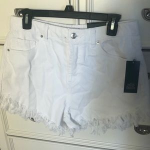 White high waisted shorts - never been worn!